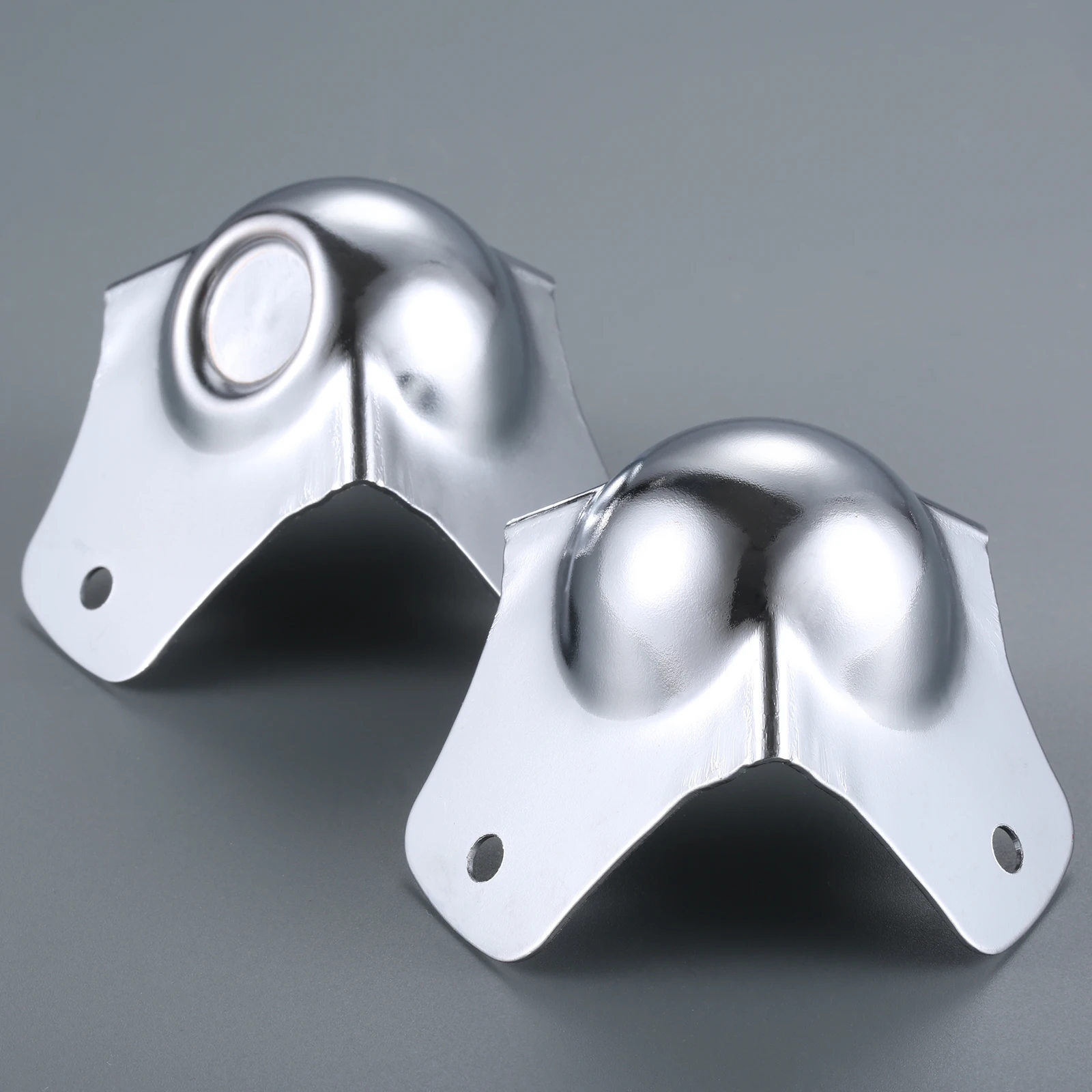 4szt Flight Audio Case Spherical Wrap Corner 68mm Metal Pressed Concave Ball Protector Silver Decor Bagaż Aluminiowe pudełko Głośnik