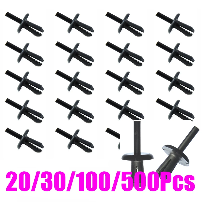 

20/30/100/500Pcs For LAND ROVER DEFENDER 90 110 130 WHEEL ARCH MUD SPAT PUSH RIVET PLASTIC CLIPS Car Supplies