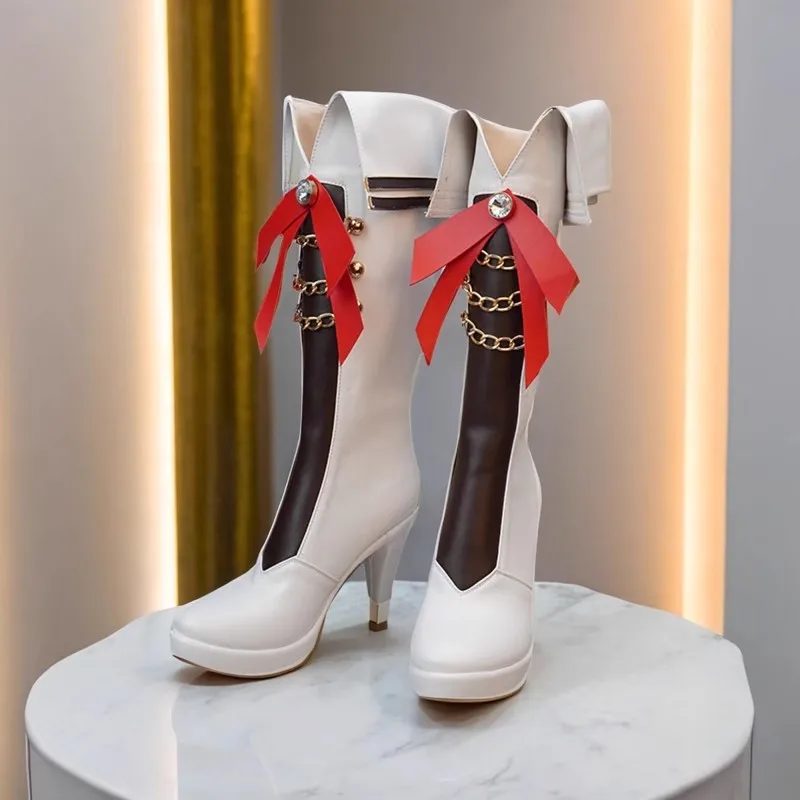 لعبة Umamusume Pretty Derby URA Gold Ship Cosplay Shoes أحذية أنيمي الهالوين حفلة عيد الميلاد زي الإكسسوار