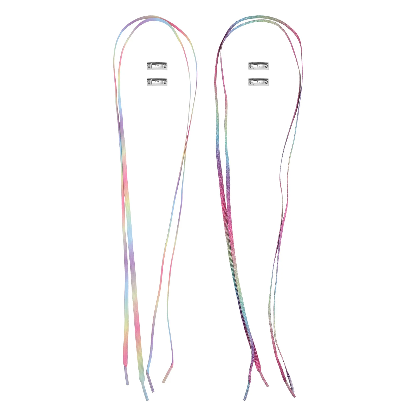 

2Sets Shoe Laces Elastic Sports Shoelaces for Sneakers Anti Loose Cotton Rope Adjustable Metal Buckle Shoe Straps