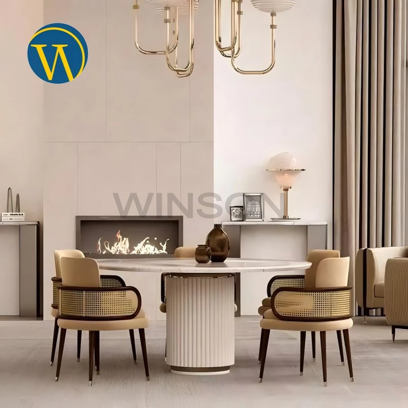 Modern Luxury Velvet Hotel Dining Room Chairs With Solid Wood Leg Rattan Lobby Negotiation Chair Restaurant Leather Table Usage