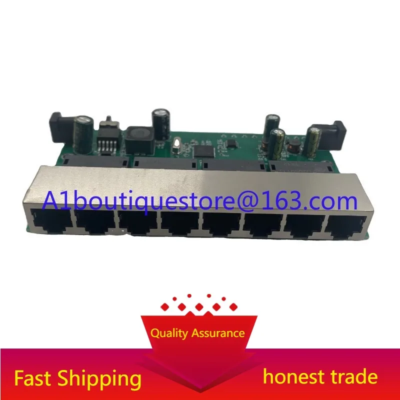 

PoE IN and PoE Out 12/24/48 V10/100M 8-port reverse PoE switch PCBA