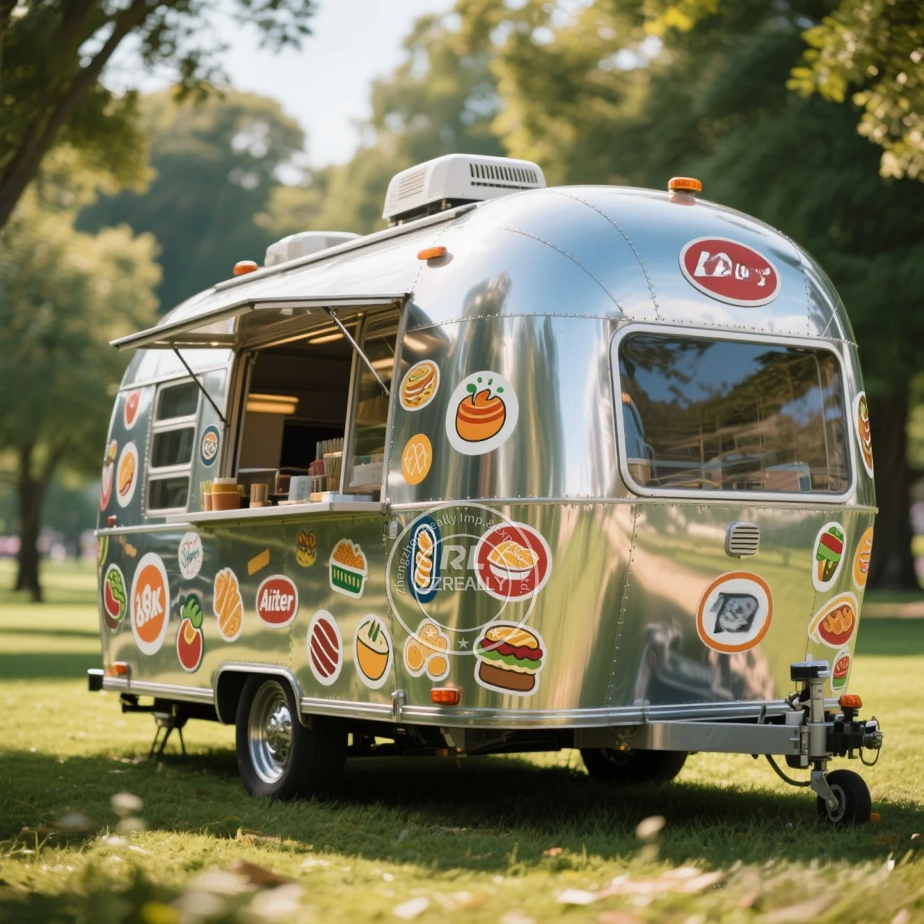 

Custom Catering Pizza BBQ Food Trailer Fully Equipped Outdoor Mobile Bar Ice Cream Coffee Food Truck for Sale