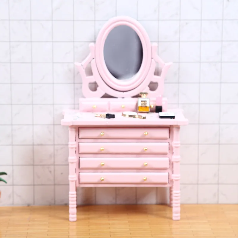 Mini meubles modèle 1:12, accessoires pour maison de poupée, décoration de scène de chambre à coucher, ornements de commode européenne, jouets de maison de jeu