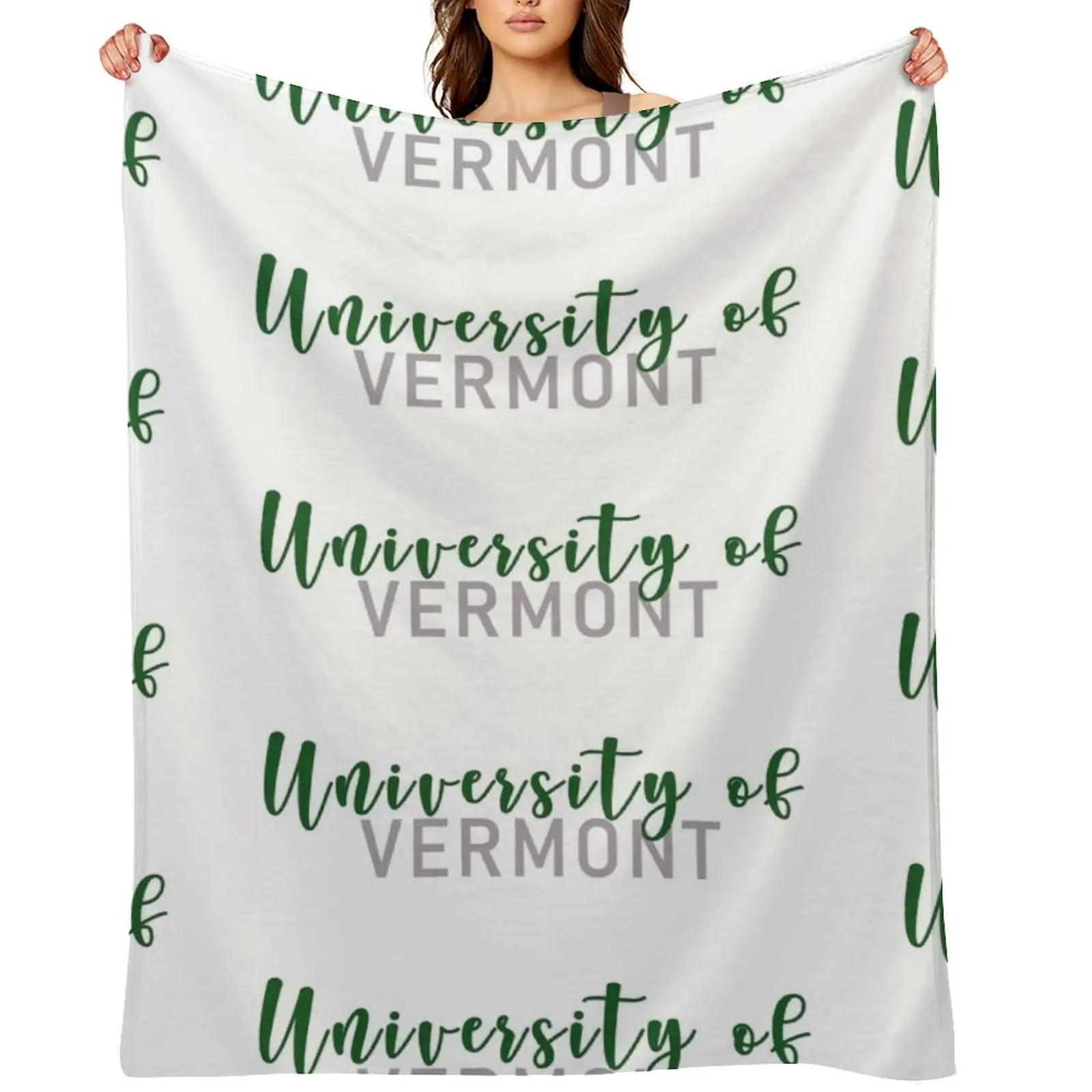 

University of Vermont! Throw Blanket Large Flannels Retros Decoratives Blankets