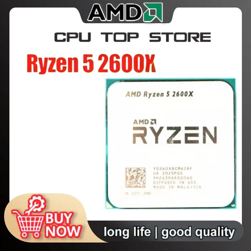 

AMD Ryzen 5 R5 2600X 3.6GHz 6-Core 12-Thread 95W CPU Processor LGA AM4