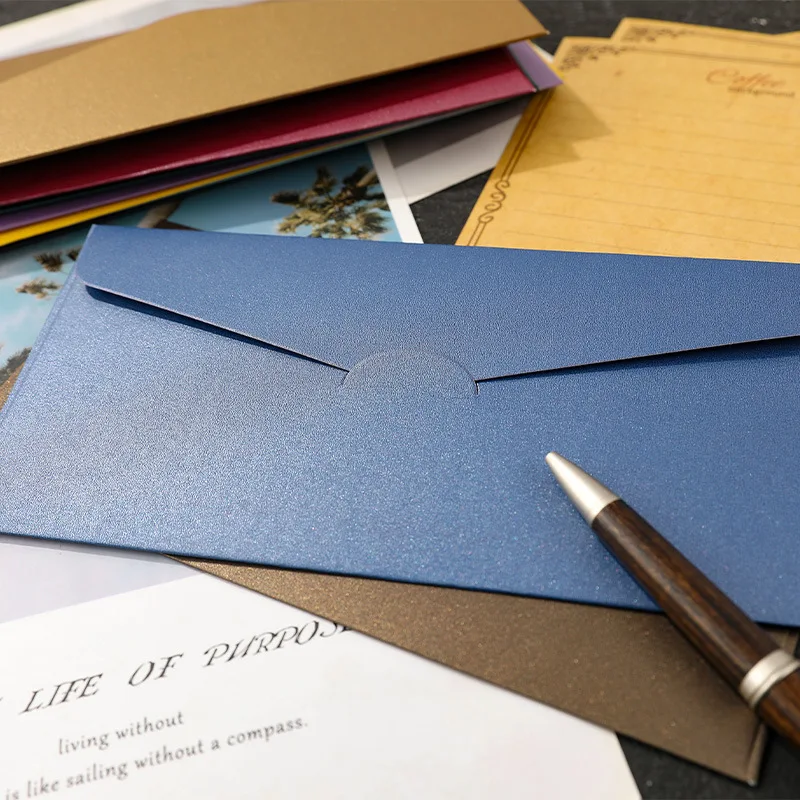10pcs/lot Pearl paper Envelopes Creative Retro European Business Envelope Letter Paper Envelope Wedding Invitation