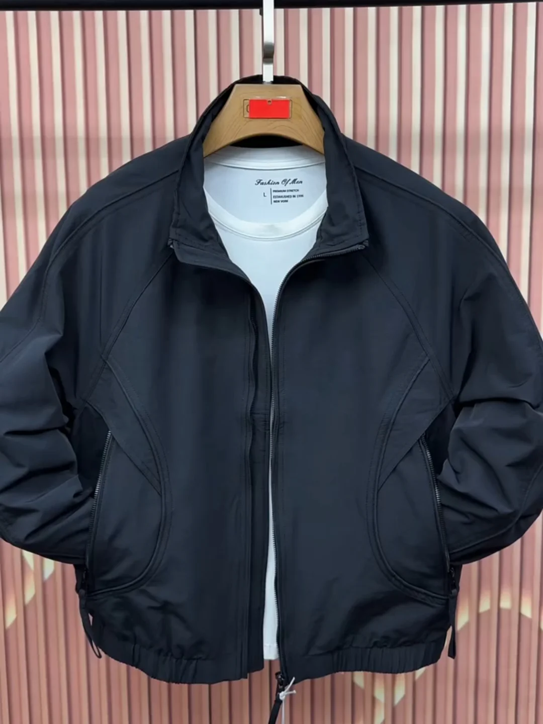 

High Quality Men's Stand Collar Jacket Outerwear Spring Autumn Fashion Trend New Arrival Luxury Personality Handsome