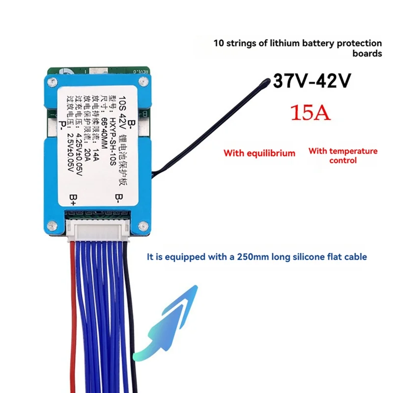 TTKK-For Ternary Lithium Battery Pack 42V 10S 15A BMS Electric Bicycle Vehicle With Temperature Protection