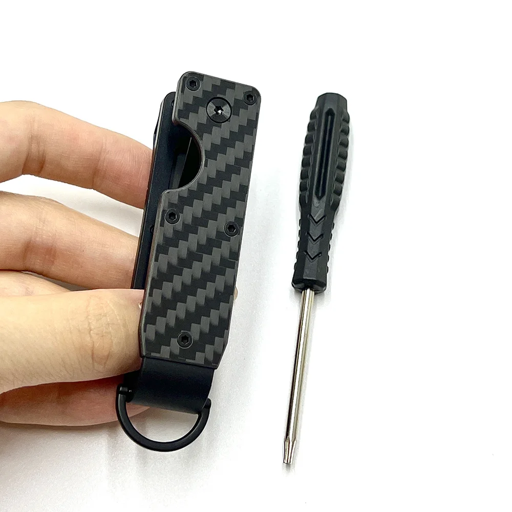 Uchwyt na klucze z włókna węglowego Inteligentny portfel na klucze DIY Brelok do kluczy EDC Kieszonkowy organizer na klucze samochodowe Łańcuchy Brelok do kluczy Klips do kluczy domowych Keysmart