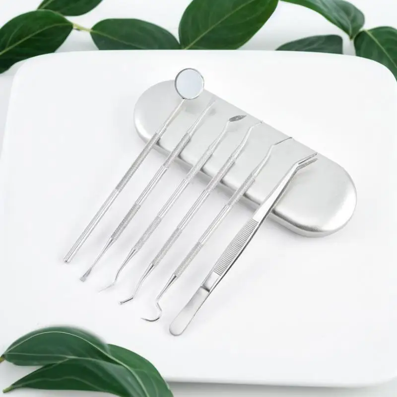 (N) 1/3/4/5Pcs Professional Dental Cleaning Stainless Steel Oral Hygiene Tools Interdental Cleaners For Thorough Teeth Cleaning