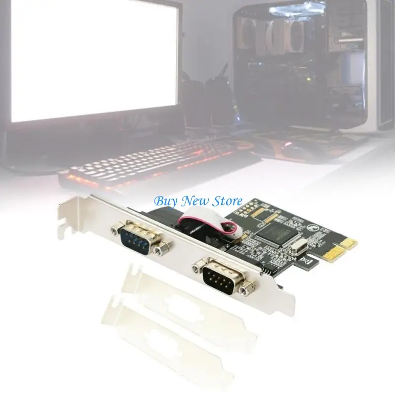 

20ce 2 PORT PCIE Serial Card RS232 Кронштейн серийной карты 115200BPS PCIE