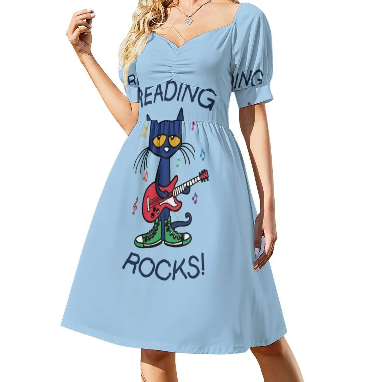 قراءة الصخور! فستان بوهو شيك أنيق أنيق لحفلات الزفاف على الشاطئ وحفلات الزفاف بيت كات بيت القط رائع للقراءة فساتين نسائية