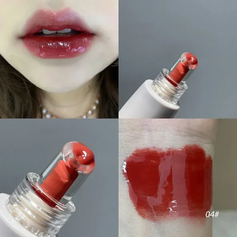 Brilho Labial De Geléia De Longa Duração, Esmalte De Água Espelho, Batom Hidratante Colorido, Matiz Brilhante De Cristal, Maquiagem De Lábios Coreanos Cuidados