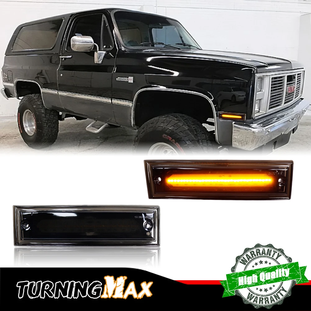 

2x LED Side Marker Turn Signal Lights For Chevy Suburban R1500 R2500 V1500 V2500C10 C20 C30 K10 K20 K30 K5 R1500 R2500 Blazer
