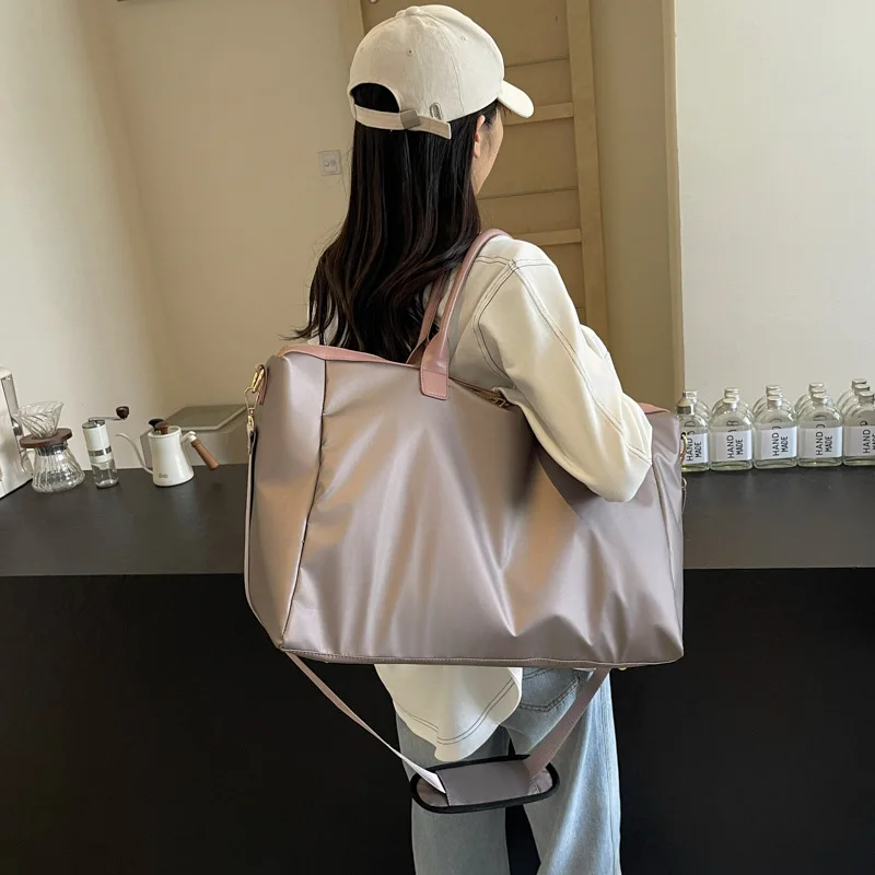 High quality middle size luggage square bag big solid traveling bags luggage Casual Women's bags on sale Travel handbags