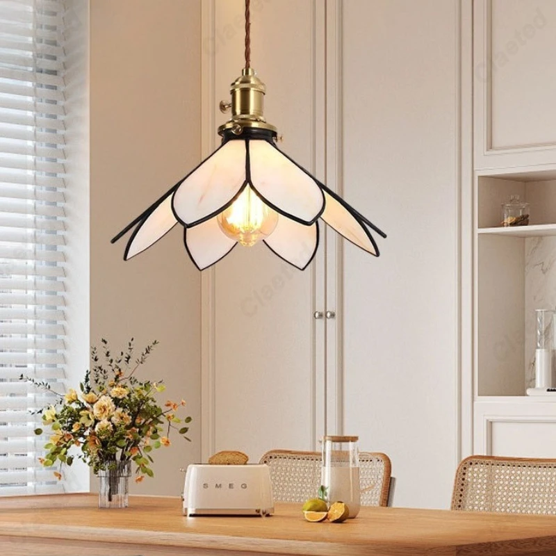 

Chinese Retro Glass Chandelier Living Room Dining Room Bar Bedroom Lighting