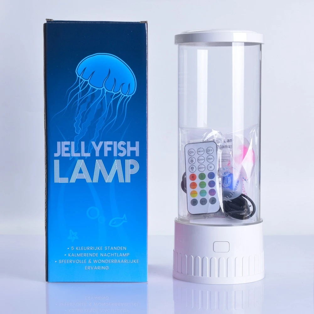 LED RGB Quallen-Lampe Kreative Stimmungsbeleuchtung für Zuhause Schlafzimmer Wohnzimmer Büro Atmosphärische Beleuchtung