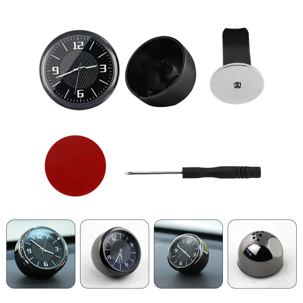 

1Set Car Clock Miniature Metal Durable Reliable Easy Installation Car Interior Decor Universal Clock for Air Vent