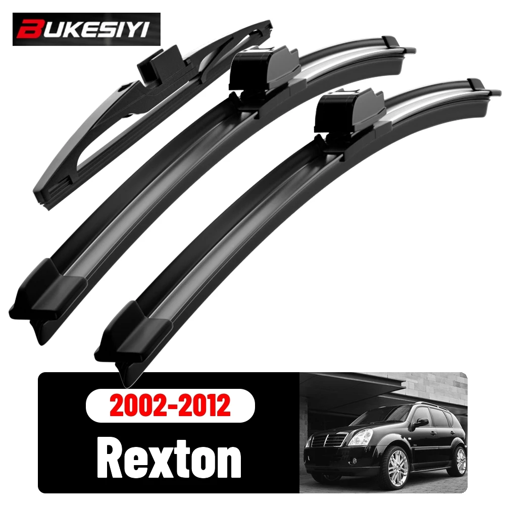 Front & Rear Wiper Blades Set For Ssangyong Rexton 2002-2012 2003 2004 2005 2006 Silent Windscreen Wipers Accessories 20"20"14"