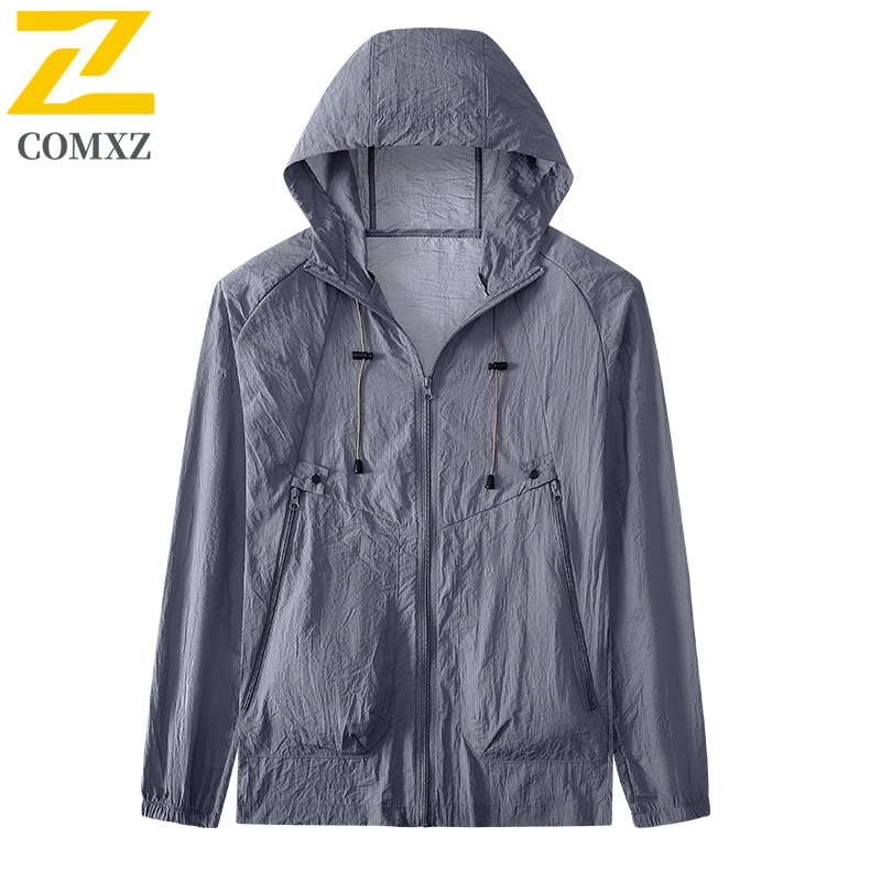 

Men Casual Jackets Summer Fishing Anti-ultraviolet Cycling Jacket Windproof Ultra-Light Windbreaker UPF70+ Running Hiking Coats