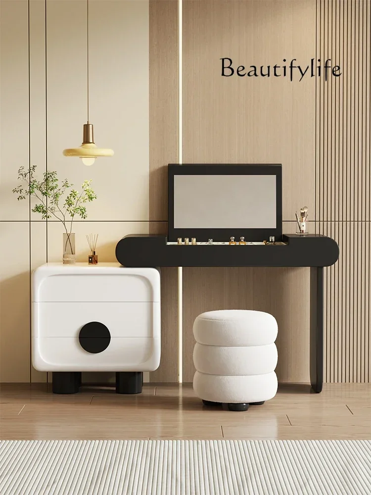 

Dresser, chest, integrated bedroom, cream retro style small apartment, new clamshell makeup table