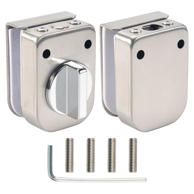 

Stainless Steel,Glass Door Latches Lock/Bolt,138A ,Without Drilling,For Double Glass Door, Frameless Glass Door