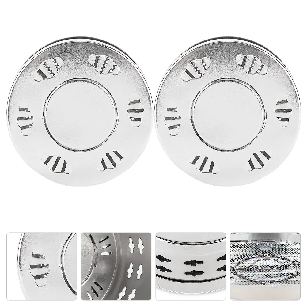 

2pcs Stainless Steel Moxibustion Box Anti Scald Moxa Cone Holder Burner Heat Tank Therapy Tool Jar Rotatable Temperature