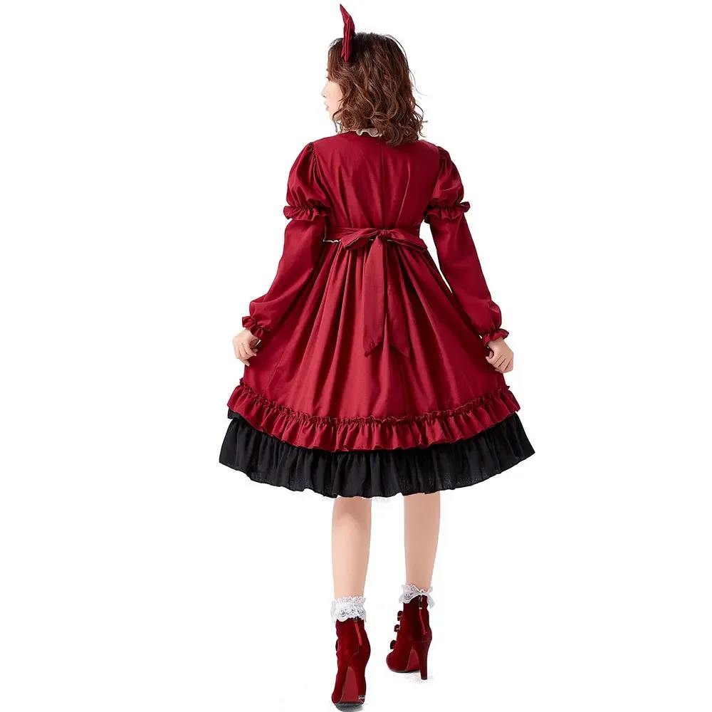 Classic Akihabara Black Cute Lolita Maid Dress Costumes Cosplay Suit For Girls Woman Waitress Maid Party Stage Costumes