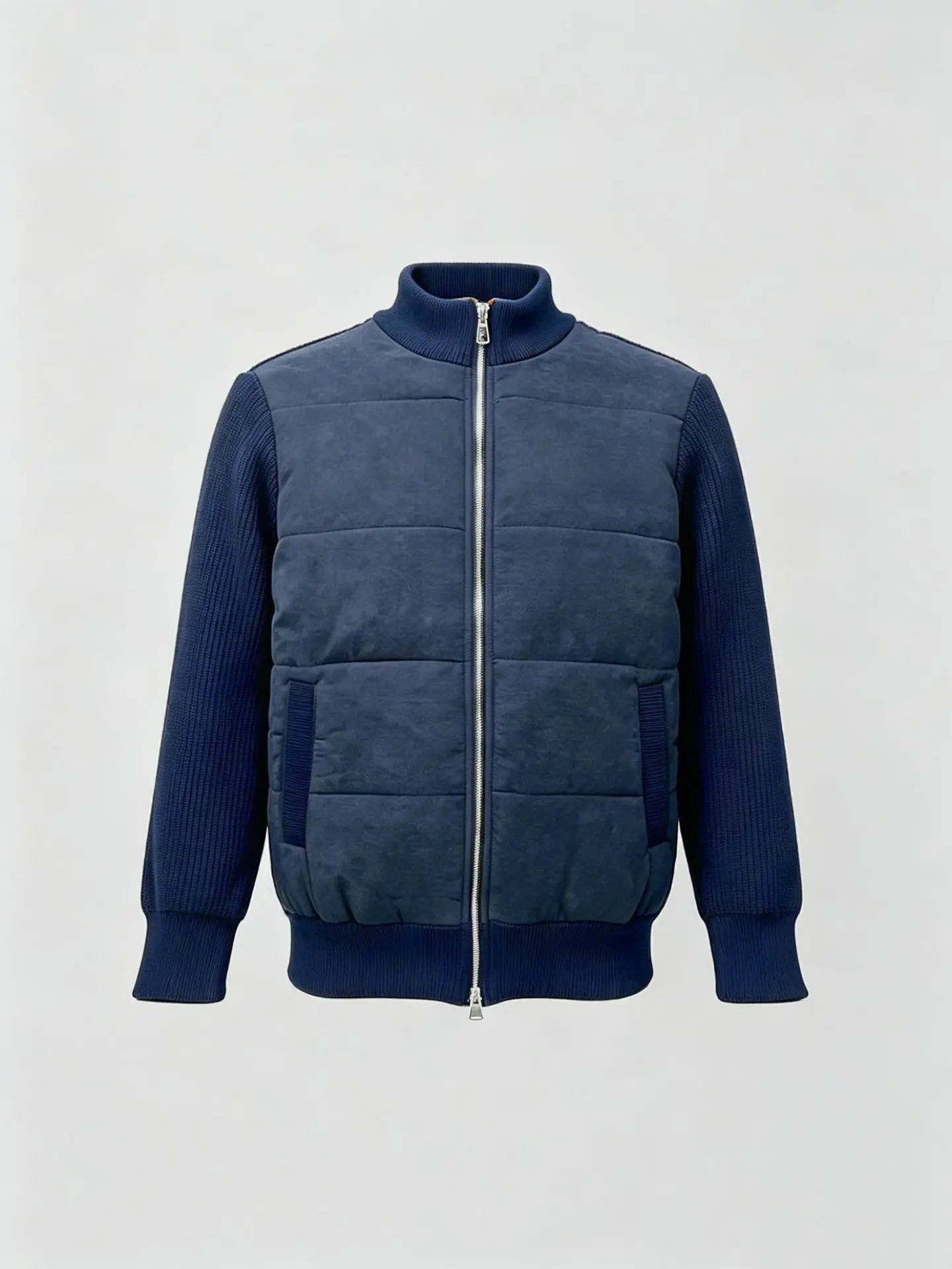 Winter Cotton-padded Long-sleeved Stand-up Neck Sweater Jacket Casual Warm Cotton-padded Jacket Men's Clothing