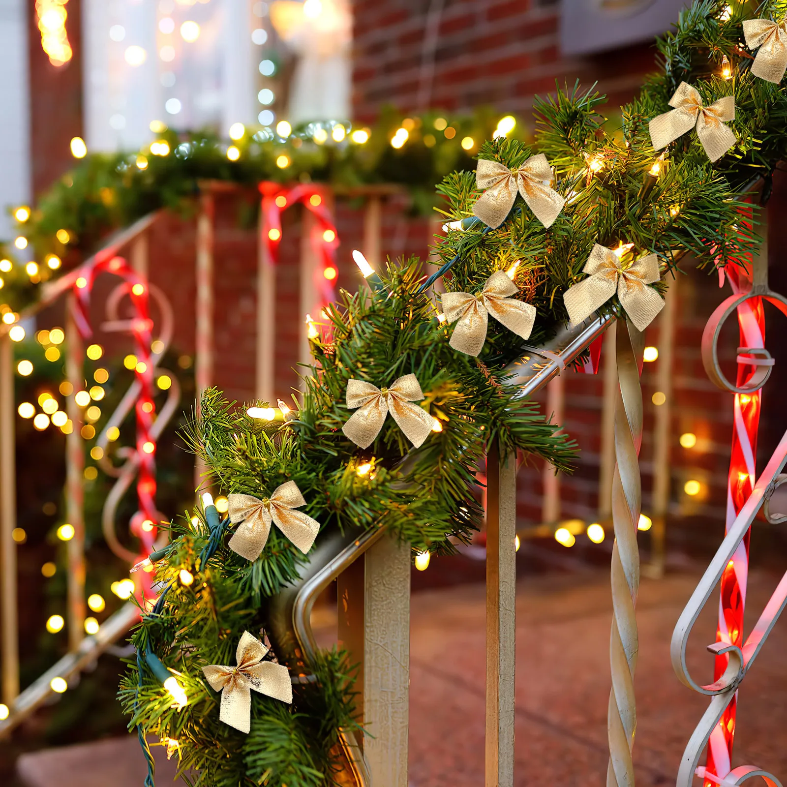 

24Pcs 55cm Bling Christmas Bowknots Decor Ribbon Tree Ornaments DIY Craft Scrapbooking Accessories Christmas Ribbon