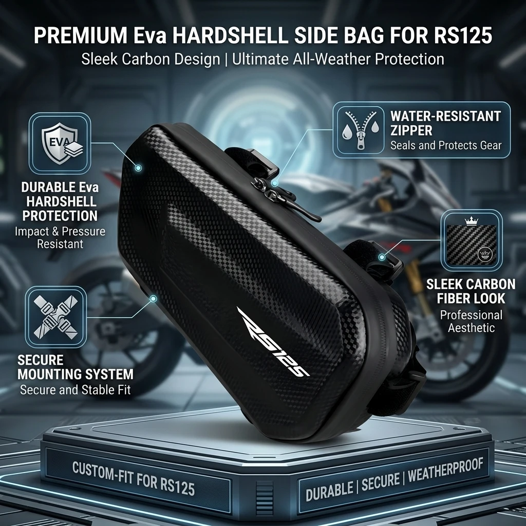 Easy To Clean Large Capacity EVA Motorcycle Saddle Bag Tool Bag With LOGO For Aprilia RS125 RS 125 2006 2007 2008 2009 2010