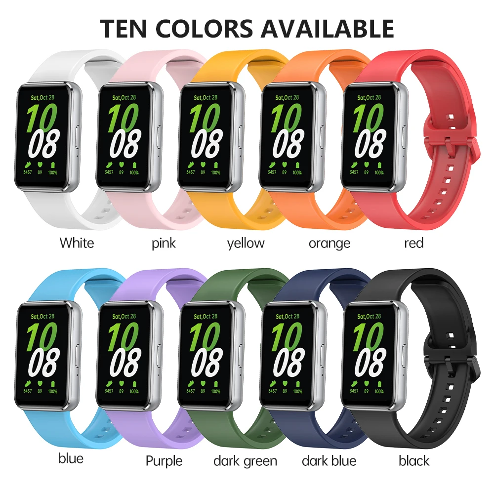 Suitable for Samsung Galaxy Fit3 Strap Sports Silicone Replacement Strap for Samsung Galaxy Fit3 SM-R390 Accessories Wristband