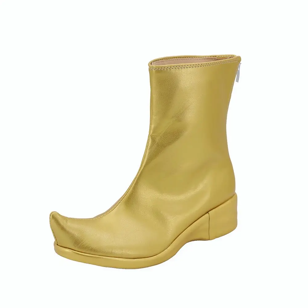 Aladdin Cosplay Boots Shoes Golden Color Halloween Costumes Accessories For Male Female Custom Made Boots