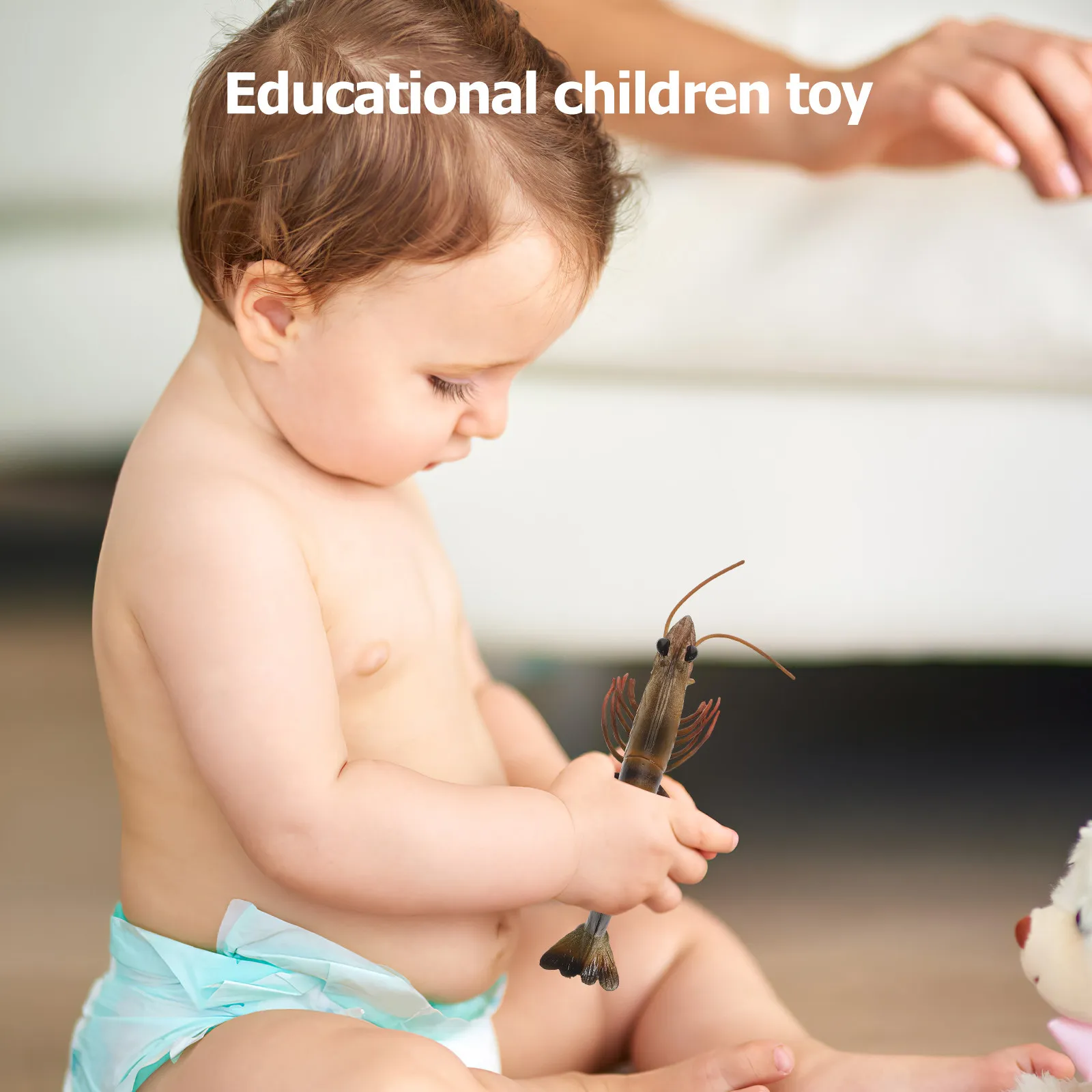 

Развивающая игрушка-креветка для детей: реалистичная модель морского животного для домашних занятий, игр и декоративного использования