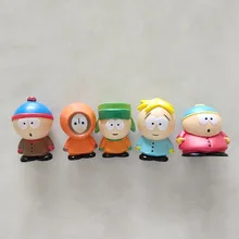 6cm 5PCS Set Southern Park Action Figure Toy Stan Eric Creative Austral Park Doll Gift for Kids Home Decoration Moldel