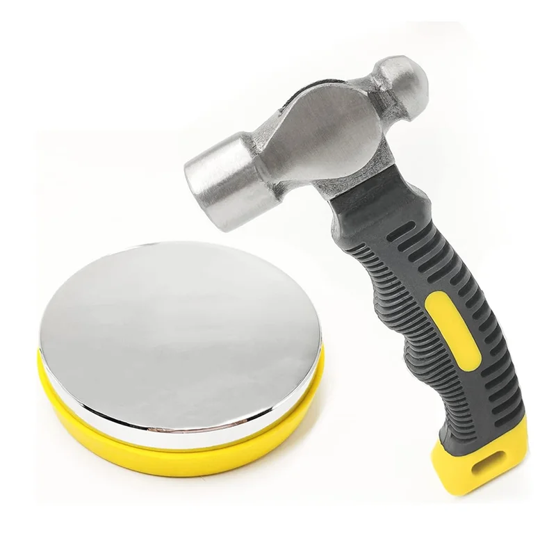 

ABMR-Steel Bench Block And Metal Stamping Hammer Kit, Jewelry Metal Stamping Tools For Jewelry Making & Metal Stamping
