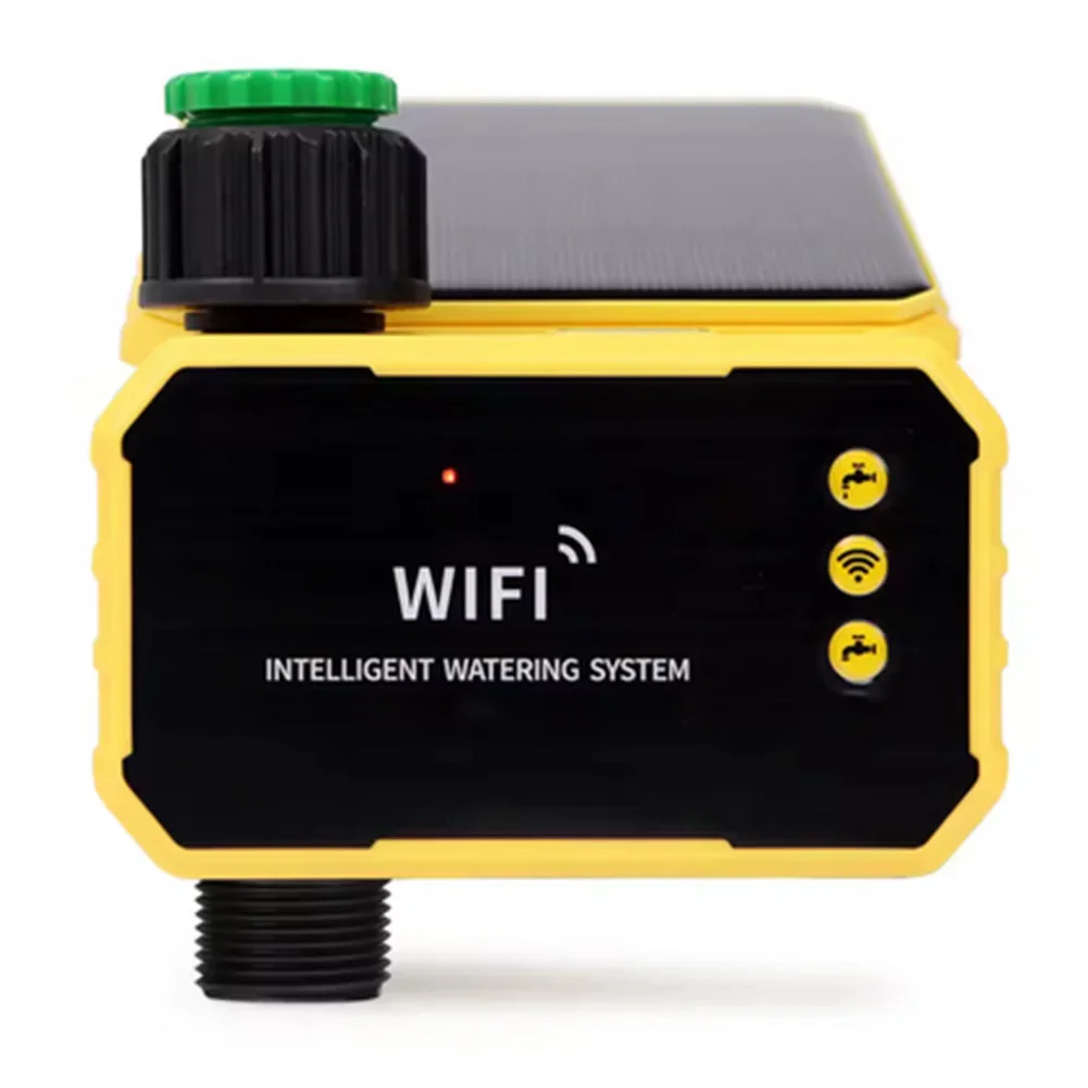

Automatic Watering System Solar Powered Timer 360 Rotating Connection Programmable Watering Time USB Charging Option