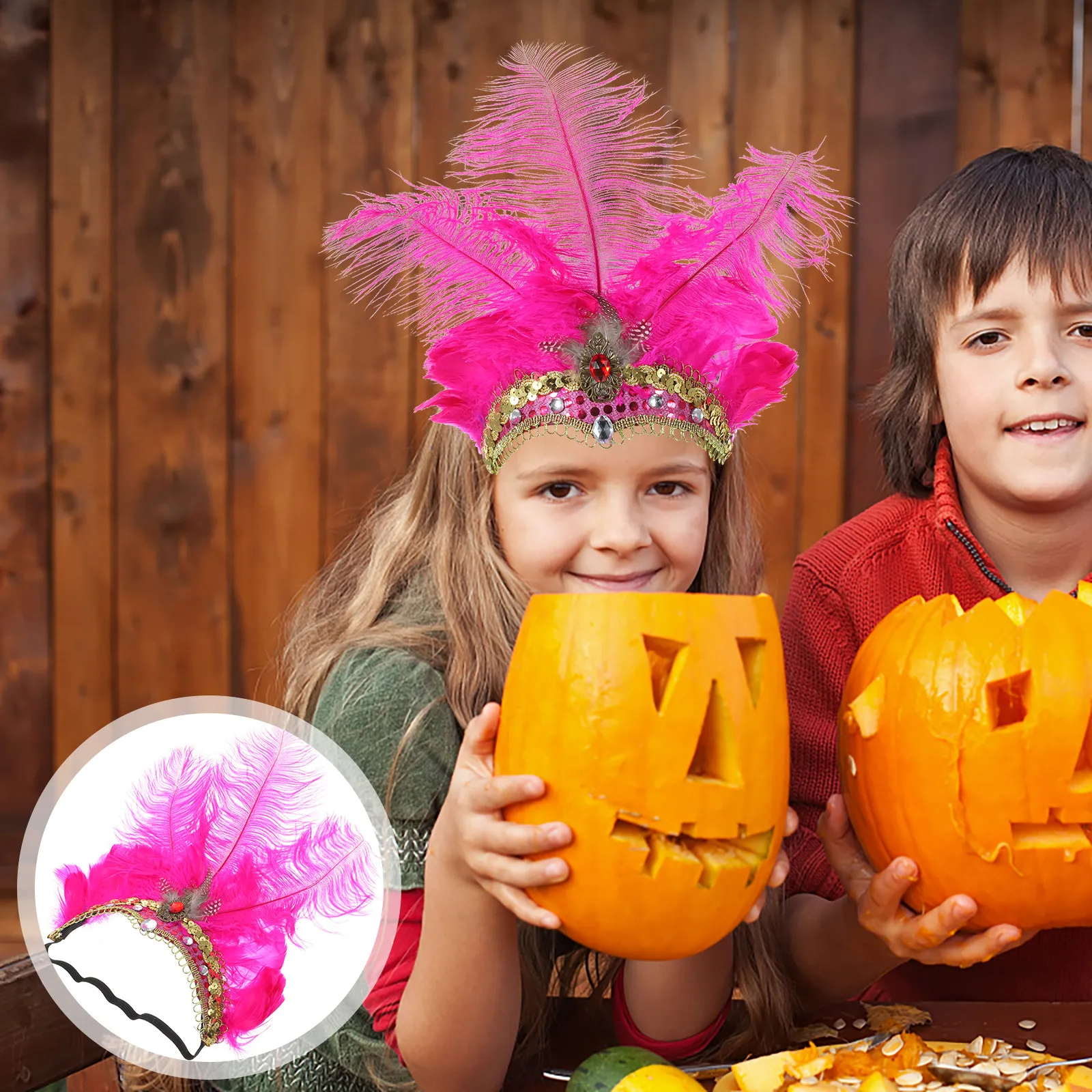 

Plumage Fascinator Headband Women Carnival Party Headpiece Decorative Easy Wear Unique Chic Photo Prop Stage Performance