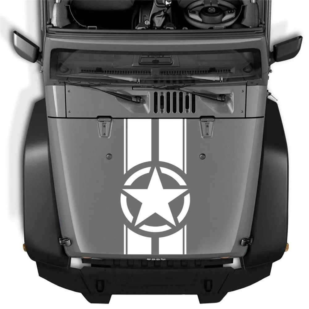 Amazing Look With This Stylish Racing Sticker For For Your For For Jeep\'s Car Hood 45*110CM Easily Applied Without Hassle