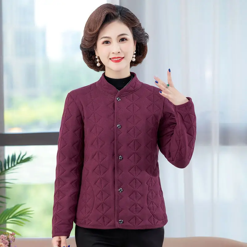 

Cotton Coat Women's Top Cardigan Loose Autumn and Winter Thickened Warm Short Jacket