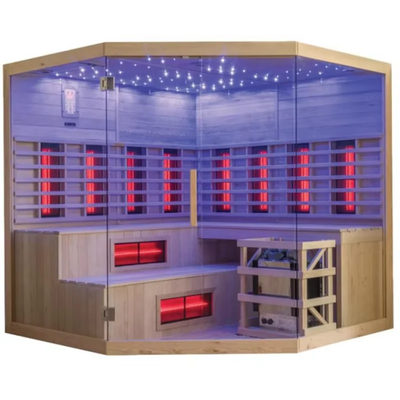 

Big Rounded Traditional Indoor Sauna Room for 8 Person