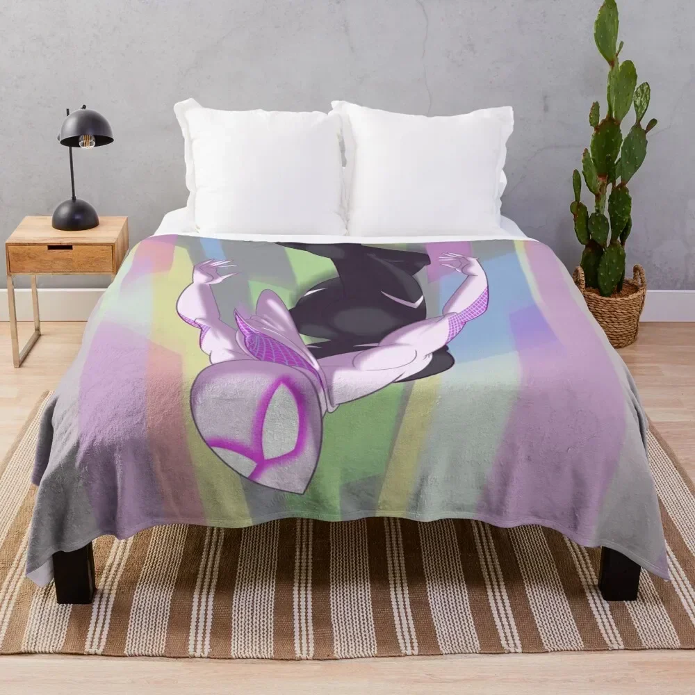 

Spder-Gwen Dive Throw Blanket Cozy Warm Blanket for Bed Room Decor