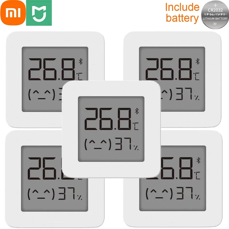 Original Xiaomi Mijia Thermometer 2 Bluetooth Temperature Humidity Sensor Moisture Meter Smart LCD Screen Digital Mijia App