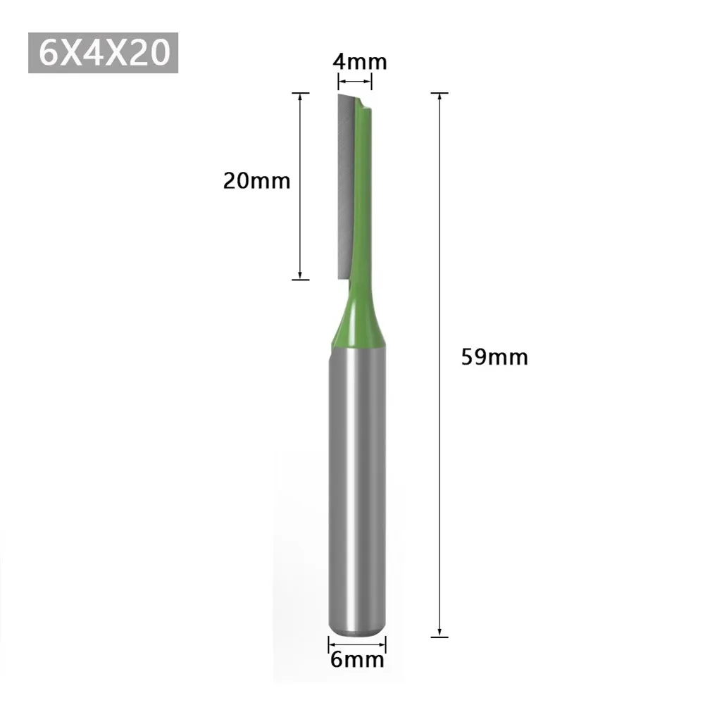 6MM Router Bits Shank 3 4 5 6 8 10 12mm Blade Diameter Double Flute Bit For Woodworking Milling Cutter Tool