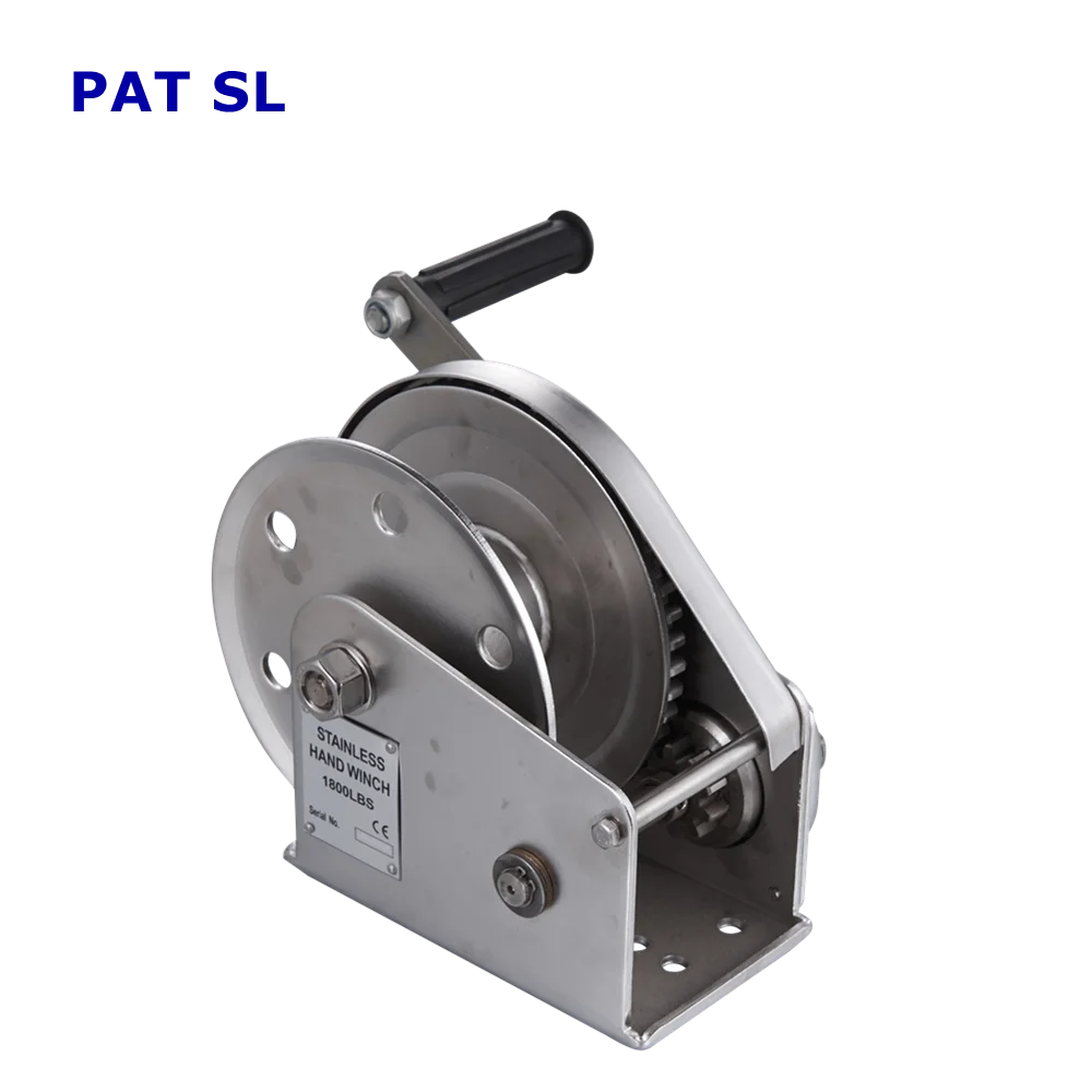 Top Quality 1800LBS Self Braking Brake Hand Winch Stainless Steel 304 Marine Winch for Sea Boat Anchor Winch