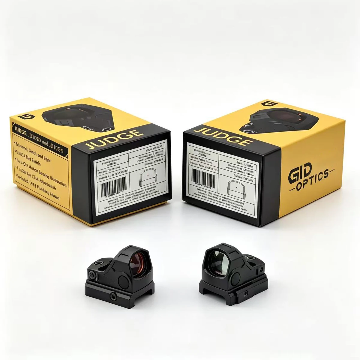 Tactical GIDEON Optics JUDGE 3 MOA Red Dot Sight Reflex Optics RMSc Footprint Compact 43X/48X 20mm Rail Mount for Picatinny
