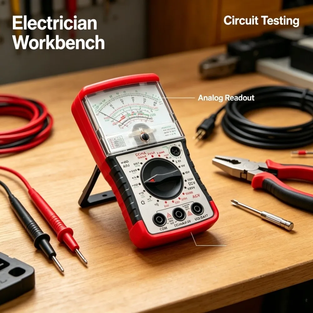 S471 Analog Multimeter Magnetic Back Large LCD Screen DC AC Voltage Current Resistance Capacitance BATT Tester Tool