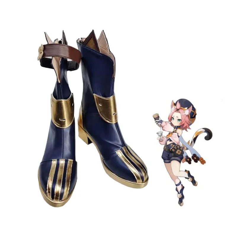 

Game Genshin Impact Diona Cosplay Shoes Boots Halloween Cosplay Prop For Girls Women