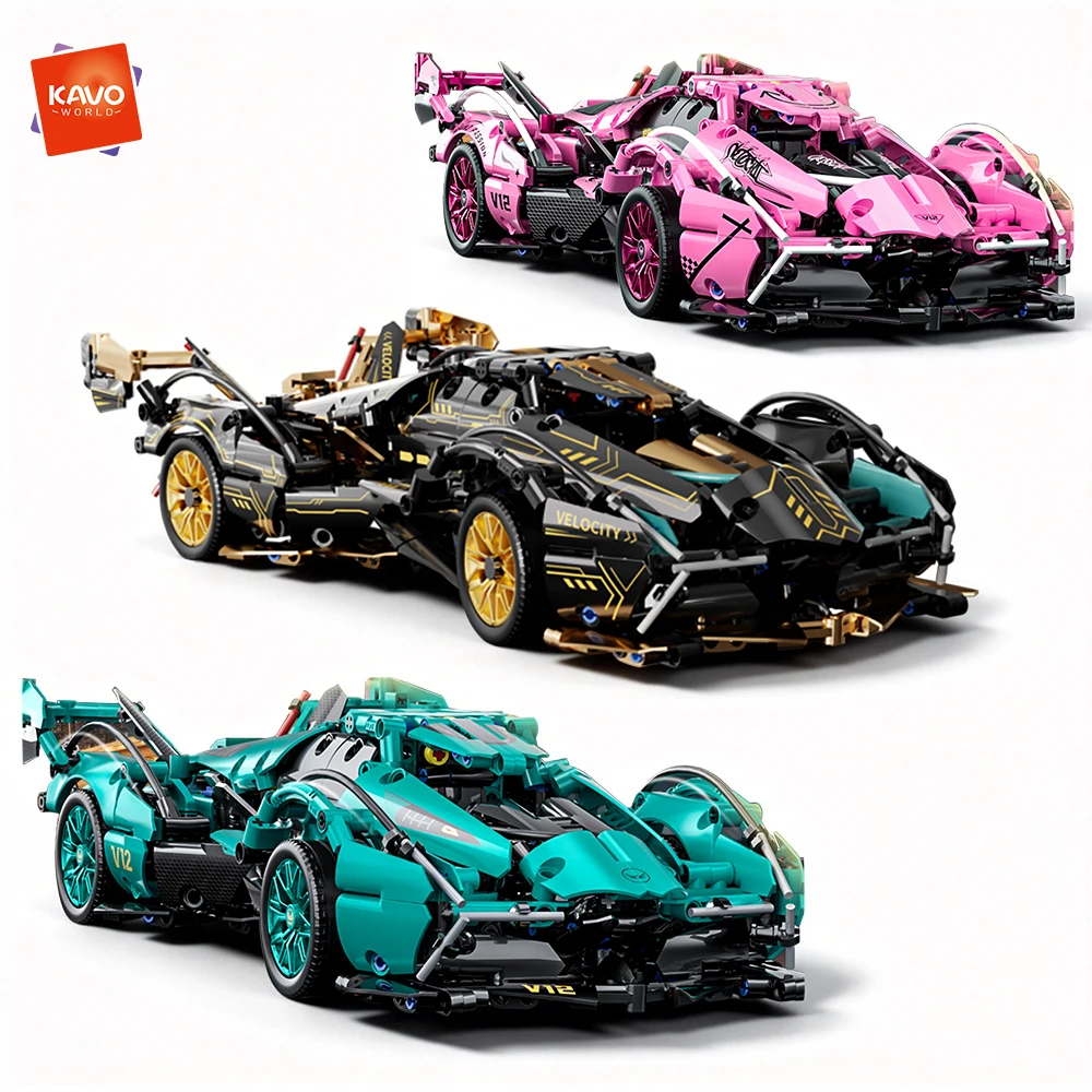 

Конструктор KAVOWORLD 1:14 Supercar, 981 деталь, с открывающимся кабиной и выдвижным хвостовым отделением, для взрослых (14+), коллекционный подарок для автолюбителей